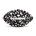Blue And White Vegan Pattern Print Rugby Ball