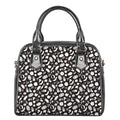 Blue And White Vegan Pattern Print Shoulder Handbag