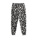 Blue And White Vegan Pattern Print Sweatpants