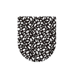 Blue And White Vegan Pattern Print Toilet Lid Cover