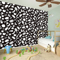 Blue And White Vegan Pattern Print Wall Sticker