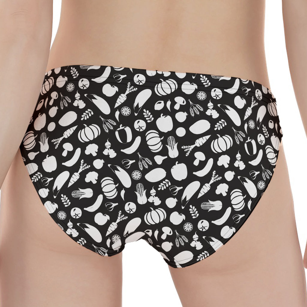 Blue And White Vegan Pattern Print Women's Panties
