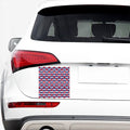 Blue And White Wave Crab Pattern Print Car Sticker