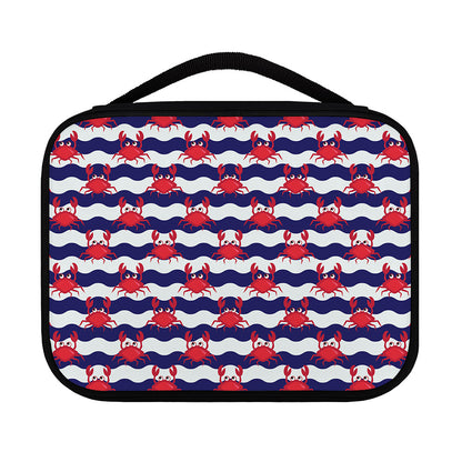 Blue And White Wave Crab Pattern Print Classic Bible Case