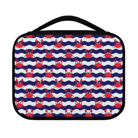 Blue And White Wave Crab Pattern Print Classic Bible Case