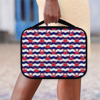 Blue And White Wave Crab Pattern Print Classic Bible Case