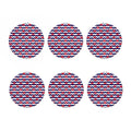 Blue And White Wave Crab Pattern Print Coaster Set
