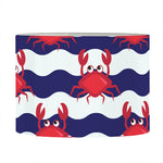 Blue And White Wave Crab Pattern Print Drum Lamp Shade