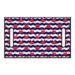 Blue And White Wave Crab Pattern Print Golf Cart Seat Cover