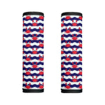 Blue And White Wave Crab Pattern Print Handle Covers