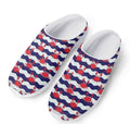 Blue And White Wave Crab Pattern Print Mesh Casual Shoes