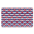 Blue And White Wave Crab Pattern Print Polyester Doormat