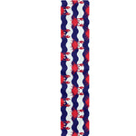 Blue And White Wave Crab Pattern Print Table Runner