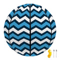 Blue And White Zigzag Pattern Print Basketball