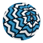 Blue And White Zigzag Pattern Print Basketball
