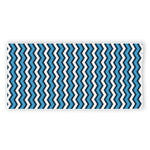 Blue And White Zigzag Pattern Print Beach Towel
