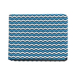 Blue And White Zigzag Pattern Print Bifold Wallet