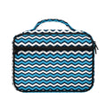 Blue And White Zigzag Pattern Print Briefcase Bible Bag