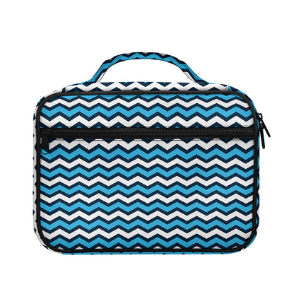 Blue And White Zigzag Pattern Print Briefcase Bible Bag
