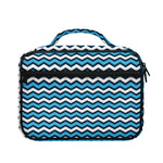 Blue And White Zigzag Pattern Print Briefcase Bible Bag