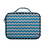 Blue And White Zigzag Pattern Print Briefcase Bible Bag