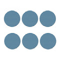 Blue And White Zigzag Pattern Print Coaster Set
