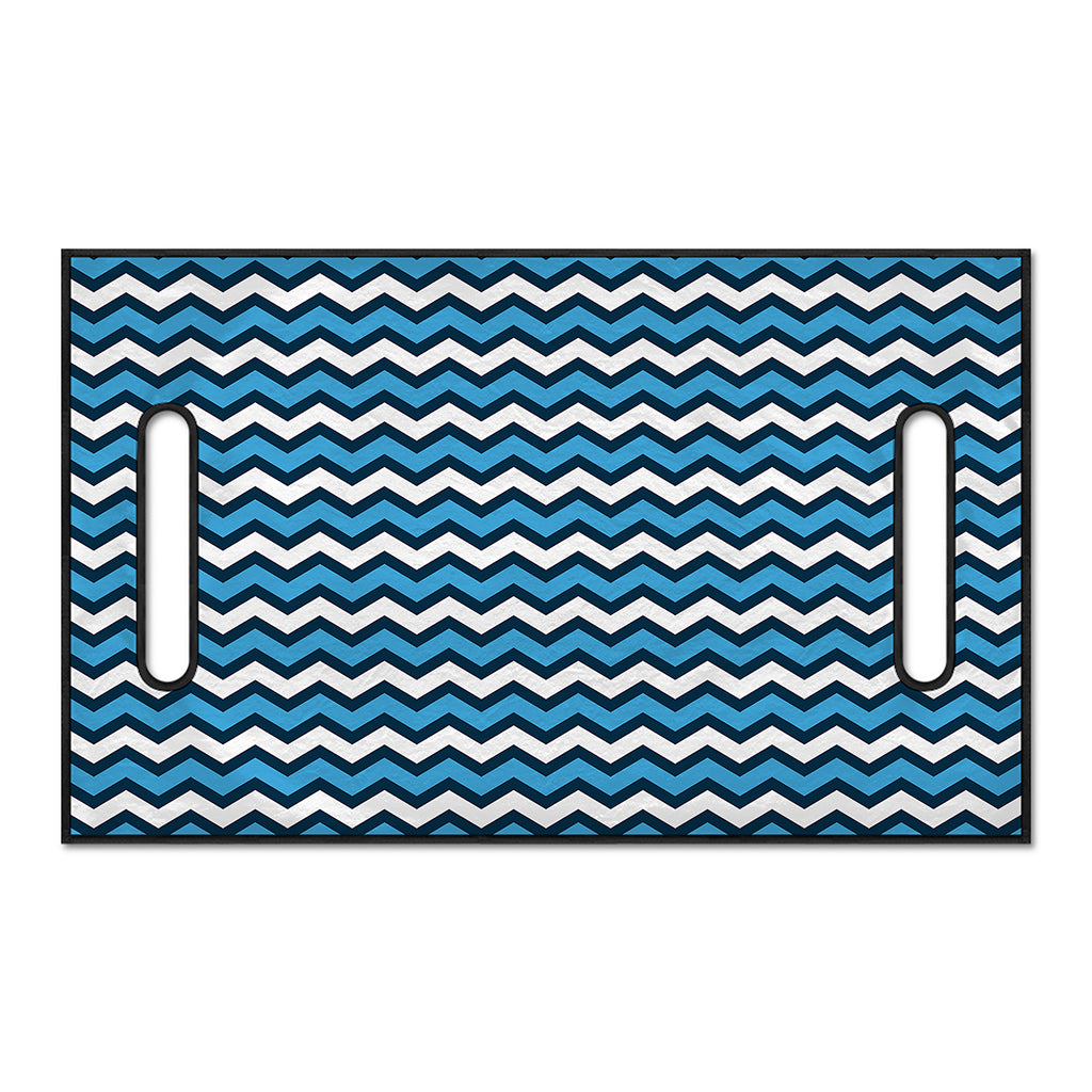 Blue And White Zigzag Pattern Print Golf Cart Seat Cover