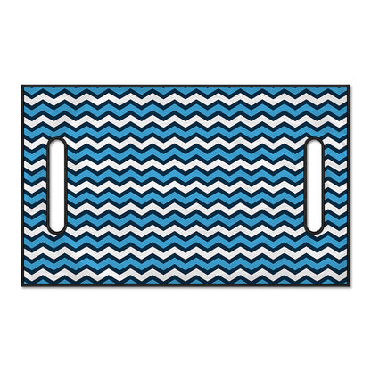 Blue And White Zigzag Pattern Print Golf Cart Seat Cover