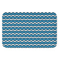 Blue And White Zigzag Pattern Print Indoor Door Mat