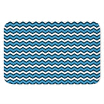 Blue And White Zigzag Pattern Print Indoor Door Mat