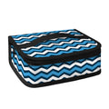 Blue And White Zigzag Pattern Print Small Lunch Bag