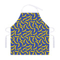 Blue And Yellow Banana Pattern Print Adjustable Apron