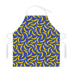 Blue And Yellow Banana Pattern Print Adjustable Apron