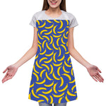 Blue And Yellow Banana Pattern Print Adjustable Apron