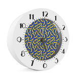 Blue And Yellow Banana Pattern Print Alarm Clock
