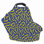 Blue And Yellow Banana Pattern Print Baby Seat Cover