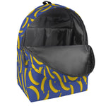 Blue And Yellow Banana Pattern Print Backpack