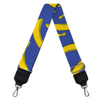 Blue And Yellow Banana Pattern Print Bag Strap