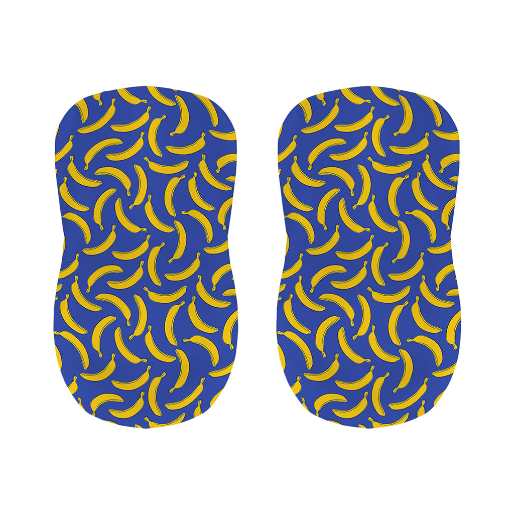 Blue And Yellow Banana Pattern Print Bar Stool Covers