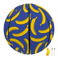 Blue And Yellow Banana Pattern Print Basketball