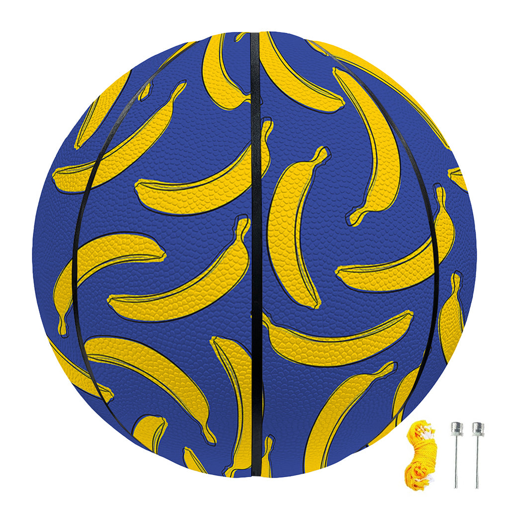 Blue And Yellow Banana Pattern Print Basketball