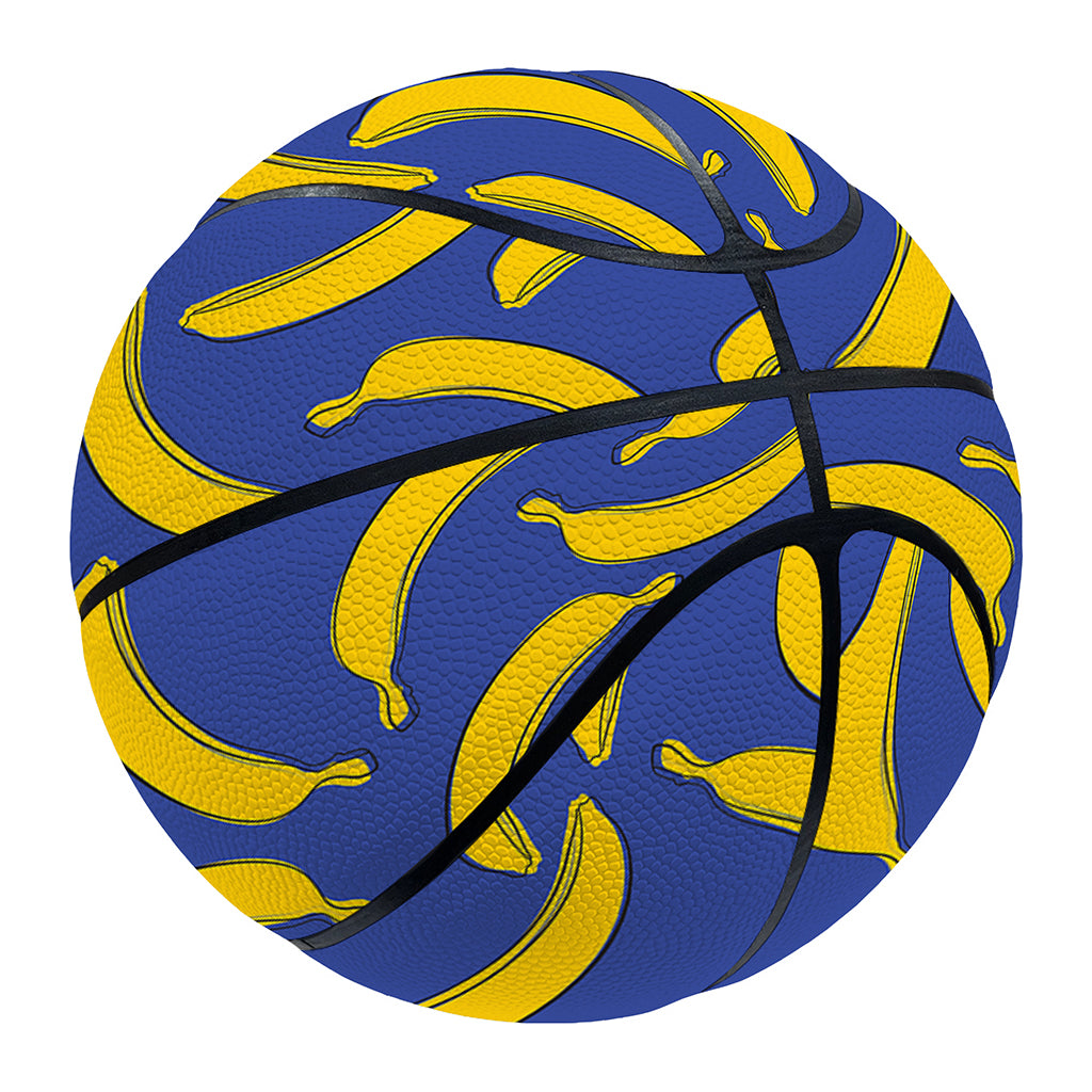 Blue And Yellow Banana Pattern Print Basketball