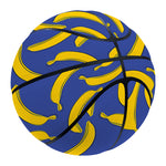 Blue And Yellow Banana Pattern Print Basketball