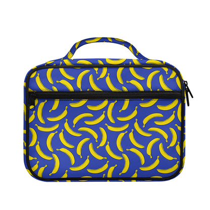 Blue And Yellow Banana Pattern Print Briefcase Bible Bag