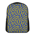 Blue And Yellow Banana Pattern Print Casual Backpack