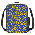 Blue And Yellow Banana Pattern Print Crossbody Lunch Bag