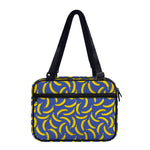 Blue And Yellow Banana Pattern Print Double Strap Bible Bag