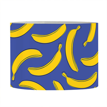 Blue And Yellow Banana Pattern Print Drum Lamp Shade