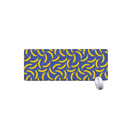 Blue And Yellow Banana Pattern Print Extended Mouse Pad