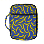 Blue And Yellow Banana Pattern Print Front Pocket Bible Bag